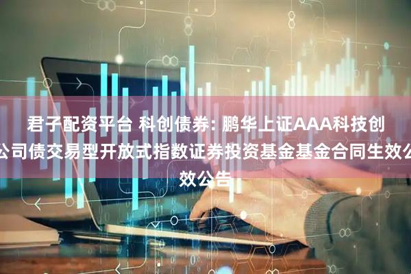 君子配资平台 科创债券: 鹏华上证AAA科技创新公司债交易型开放式指数证券投资基金基金合同生效公告